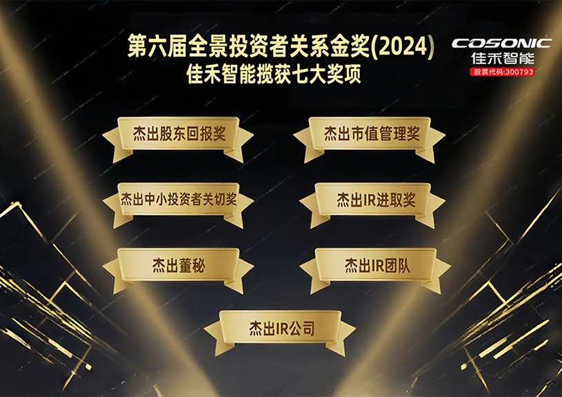 qyh球友会官网智能揽获第六届全景投资者关系金奖(2024)七大奖项！